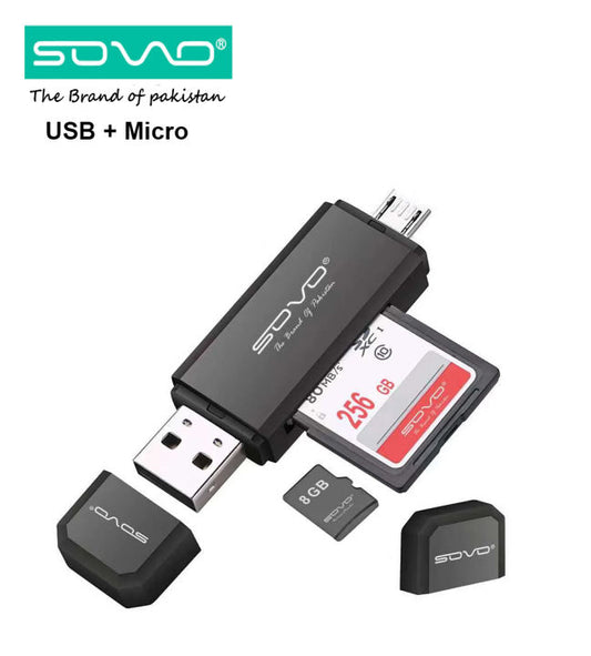 2 In1 USB Micro-USB 3.0 Memory Card Reader Writer OTG Adapter