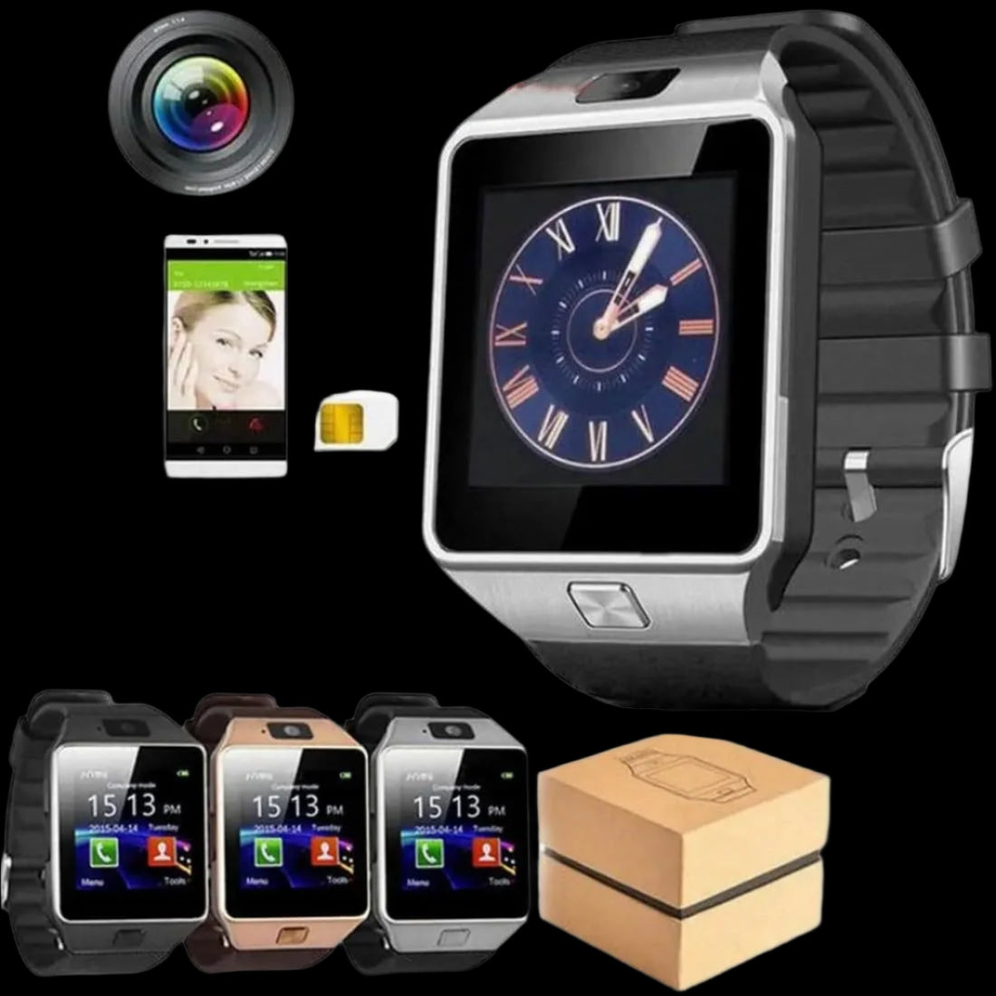 Sim Smart Watch Watch -  Watch Phone Call Bluetooth Smart Watch