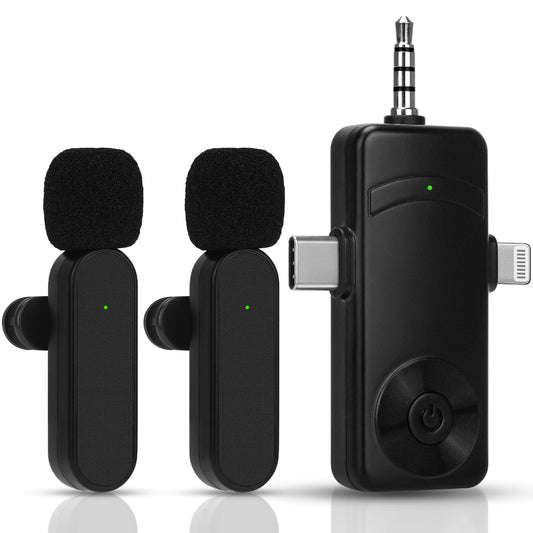 Microphone for iPhone, iPad, Android, Camera,12-Hour Battery, mini Noise Reduction