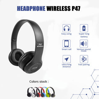 P47 Wireless Headset Bluetooth Foldable On-Ear Headphone